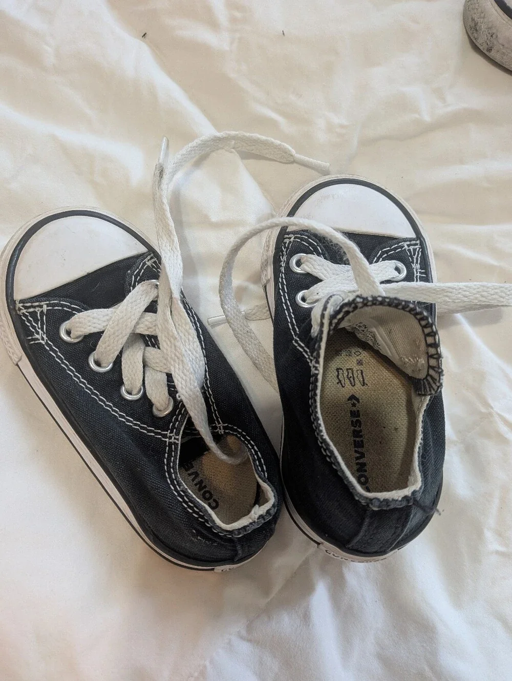 Black Toddler Converse Sneakers 5